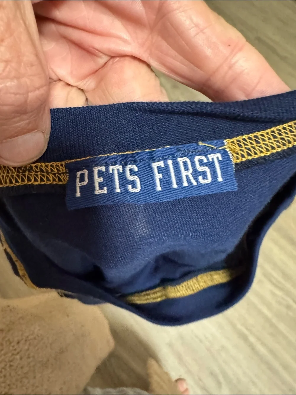 Pets First Navy and Gold Notre Dame Fightin' Irish Dog Tee